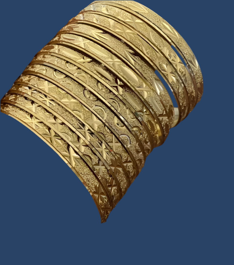 Gold Bangle Set of 5